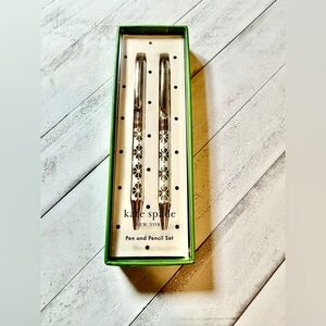 NEW Kate Spade New York Ballpoint Pen &  .9mm Mechanical Pencil Set-Spade Flower